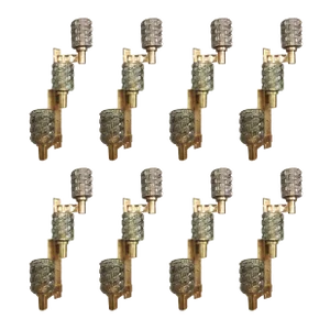 Set of Eight Triple Smoky Murano Glass Sconces, Italy, 1980's