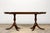 Mid-Century English Georgian Style Mahogany Double Pedestal Extendable Dining Table For Sale - Image 10 of 17