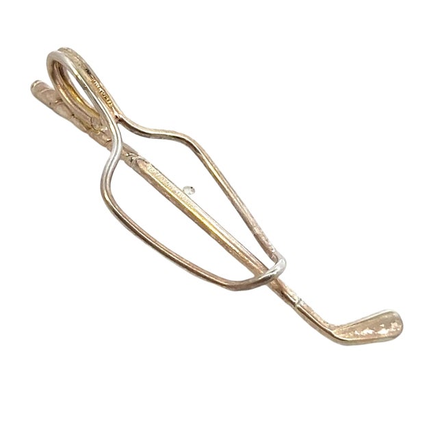 1990s Tiffany & Co Estate Golf Tie Clip Silver For Sale - Image 4 of 8
