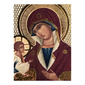 Miniature Hand-Painted Orthodox Icon – Virgin and Child