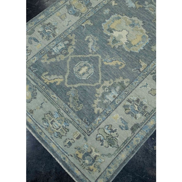 Turkish Turkish Oushak Rug 3'10" x 13'10" #18131 For Sale - Image 3 of 8
