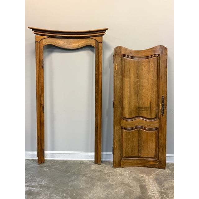Pair of 19th Century French Louis XV Style Curved Oak Doors For Sale - Image 4 of 8