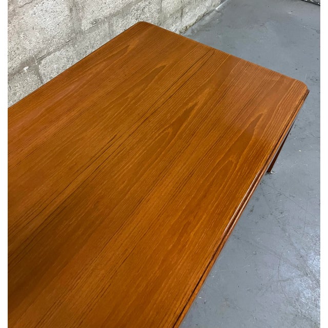 Brown Mid-Century Modern Danish Teak Coffee Table by Niels Eilersen. Circa 1970s For Sale - Image 8 of 12