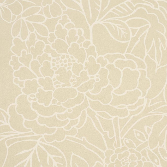 Schumacher Sample - Schumacher Chiang Mai Dragon Silhouette Wallcovering In Mistral Sand For Sale - Image 4 of 5