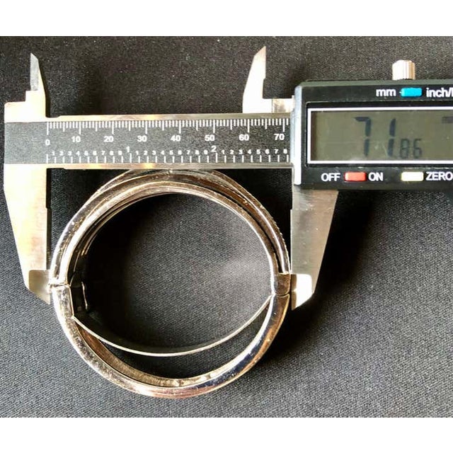 Allegra De Grisogono Style White and Colored Black Diamond Bangle, 14 Karat For Sale - Image 11 of 12