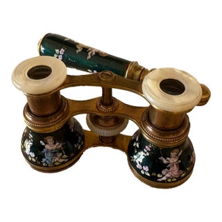 Antique French Enamel Opera Glasses Greviere Paris For Sale