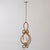 Beautiful pendant light by Adrien Audoux and Frida Minet from France, 1960s. Curved twisted rope oval frame with loop...