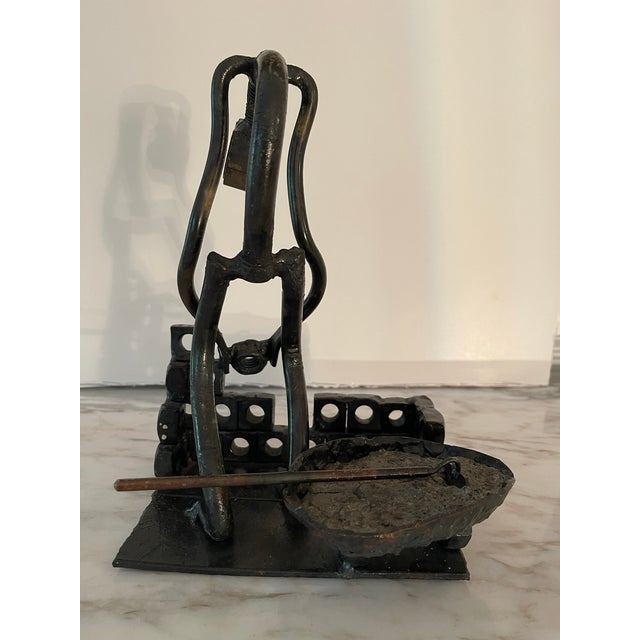 Abstract Mid 20th Century Mason Man Iron Scupture For Sale - Image 3 of 5