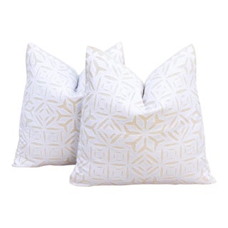Lattice, Pair of Appliqué Pillow Covers For Sale