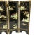 Japanese Small Table Top Vintage Black Hand-Painted, Lacquer and Mother of Pearl Chinoiserie Wood Screen For Sale - Image 3 of 5