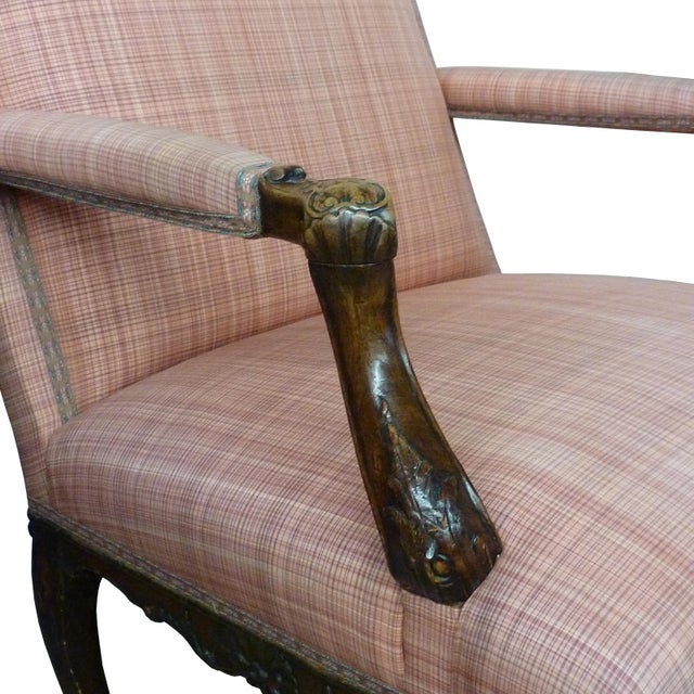 18th Century French Regence Period Walnut Bergere For Sale - Image 4 of 5