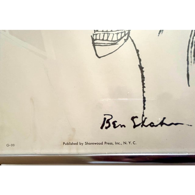1960s "January 18 to February 12" Exhibition Poster of Jester on Horse by Ben Shahn For Sale - Image 5 of 7