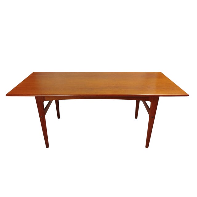 Mid-Century Danish Teak Rectangular Coffee Table, 1960s For Sale - Image 4 of 12