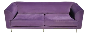 Late 20th Century Larry Laslo for Directional Purple Modern Italian Bauhaus Style Chrome Leg Sofa