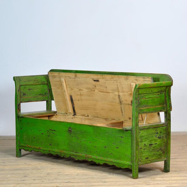Antique Pine Bench, 1920s For Sale - Image 4 of 18