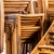 Beech and Iron Stacking School Dining Chairs, 1940s For Sale - Image 4 of 12