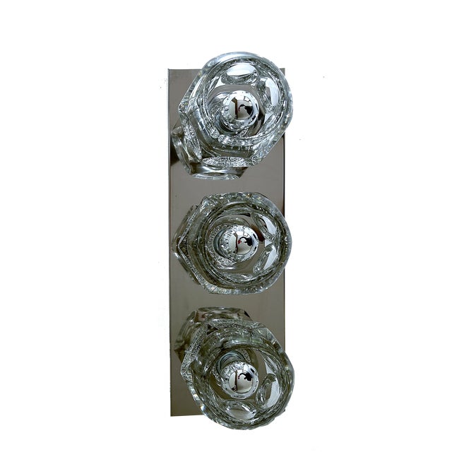 Large Glass Sconces from Peill & Putzler, 1970s, Set of 2 For Sale