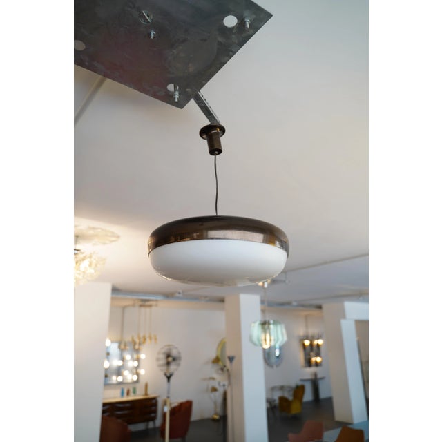 Mid-Century Modern Mid-Century Modern Italian UFO Pendant Lamp from Stilnovo, 1950s For Sale - Image 3 of 11