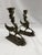 Early 19th Century Neo Classical Brass Chimera Candle Sticks For Sale - Image 4 of 12