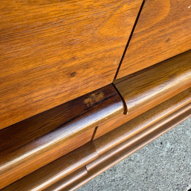 Lane Furniture Lane Rhythm Walnut Lowboy Dresser Mid Century Modern For Sale - Image 4 of 12