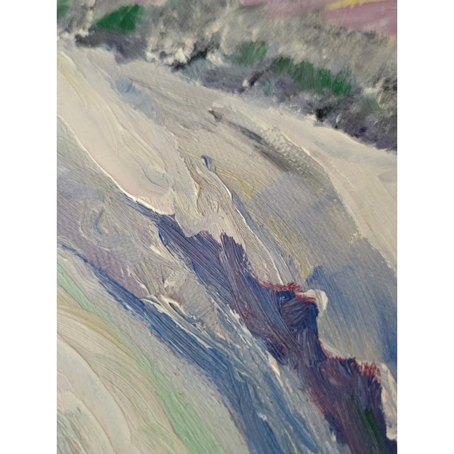 1954 Winter River Landscape Painting For Sale - Image 9 of 11