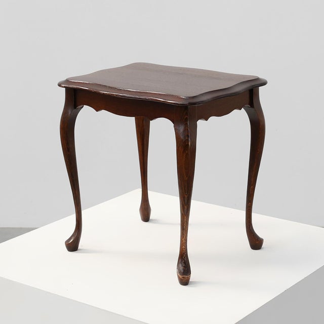 Small Queen Anne Side Table with Cabriole Legs, England, 1900s For Sale - Image 11 of 11