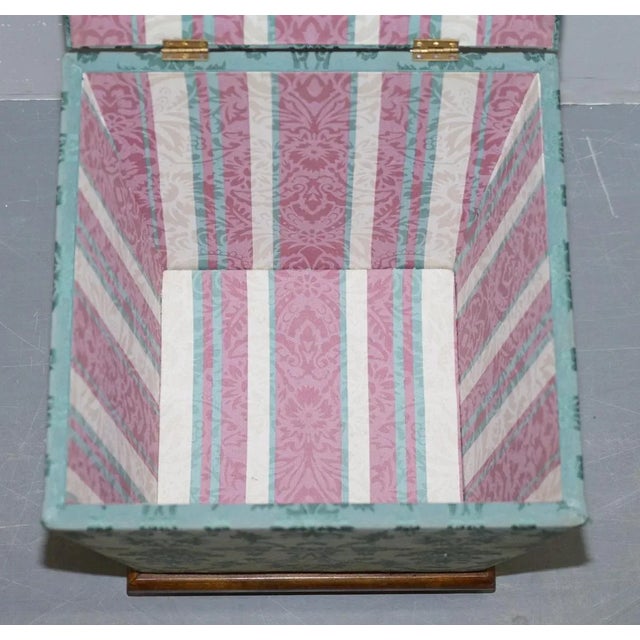 Silk Victorian Style Footstool For Sale - Image 13 of 15