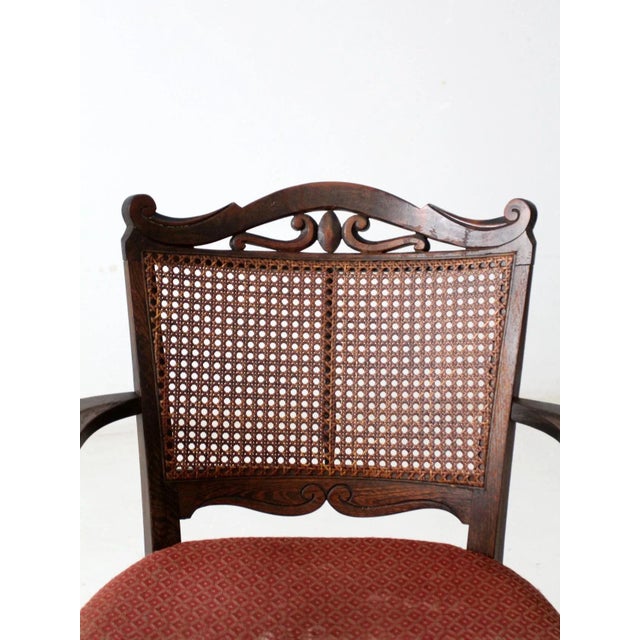 Antique Louis Xlll Style Armchair With Cane Back For Sale - Image 6 of 13