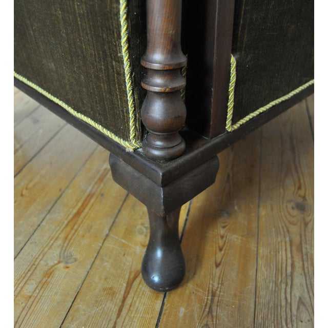 Danish Art Deco Green Velvet Lounge Chair, 1930s For Sale - Image 13 of 17