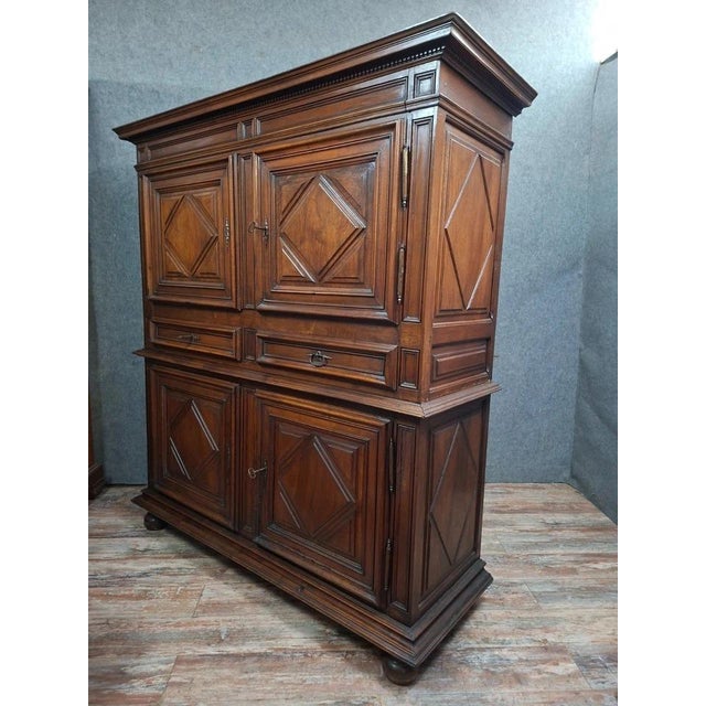 Wood 17th Century Louis XIII Two-Part Walnut Buffet For Sale - Image 7 of 12