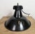 Industrial Black Enamel Factory Lamp with Cast Iron Top, 1950s For Sale - Image 12 of 18