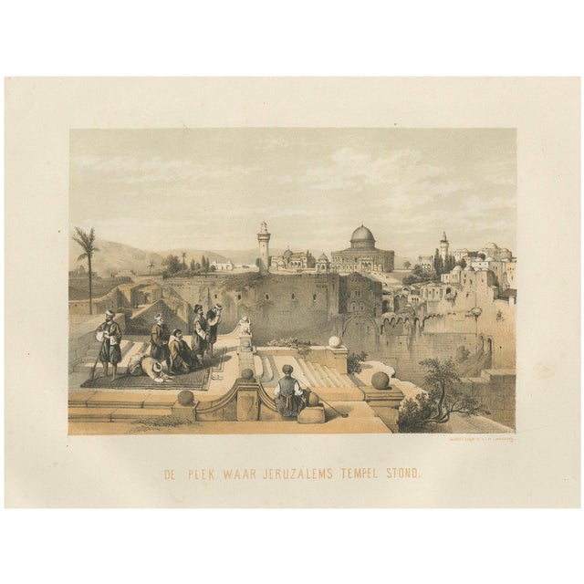 After D. Roberts, Temple Mount in Jerusalem, 1862, Print For Sale
