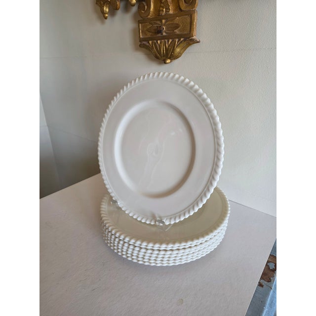 Vintage Gadroon pattern dinner plates by Lenox.