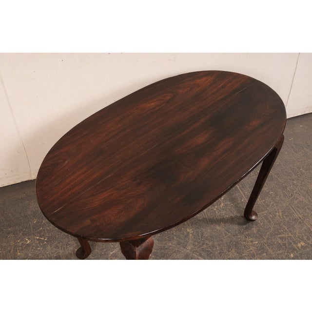 A British Colonial Rosewood Oval Table For Sale - Image 11 of 11