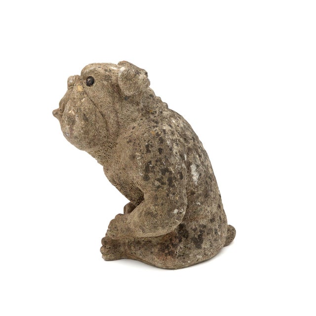 English Bulldog Garden Statue, English Mid 20th C. For Sale - Image 4 of 8
