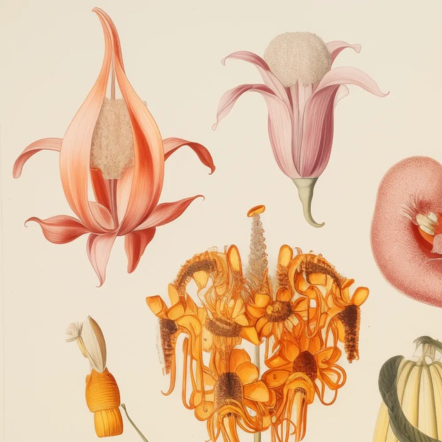 13" X 9" 'Garden Flowers' Botanical Print, Unframed / Herbarium For Sale - Image 4 of 6