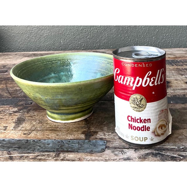 Vintage Studio Pottery Green Bowl For Sale - Image 14 of 15