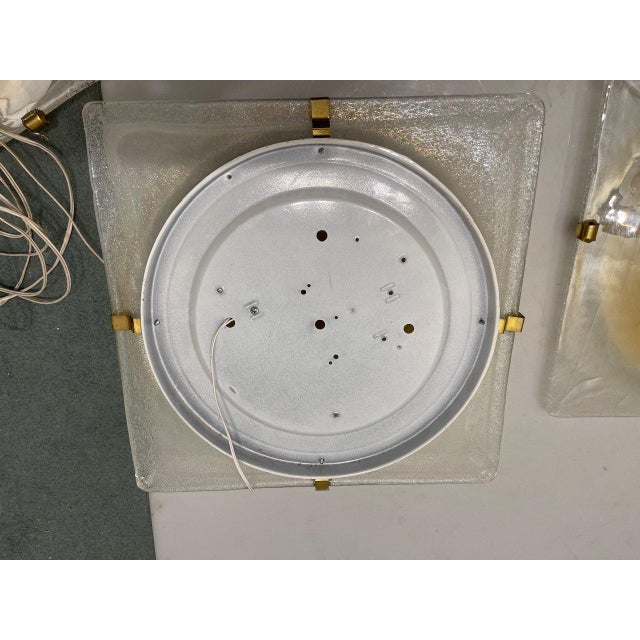 1980s Murano Glass Flush Mounts, 1980s, Set of 2 For Sale - Image 5 of 7