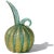 Mid 20th Century Vintage Murano Barovier Toso Emerald Green Gold Flecks Italian Art Glass Bulb Shaped Pitcher Flower Vase For Sale - Image 5 of 9