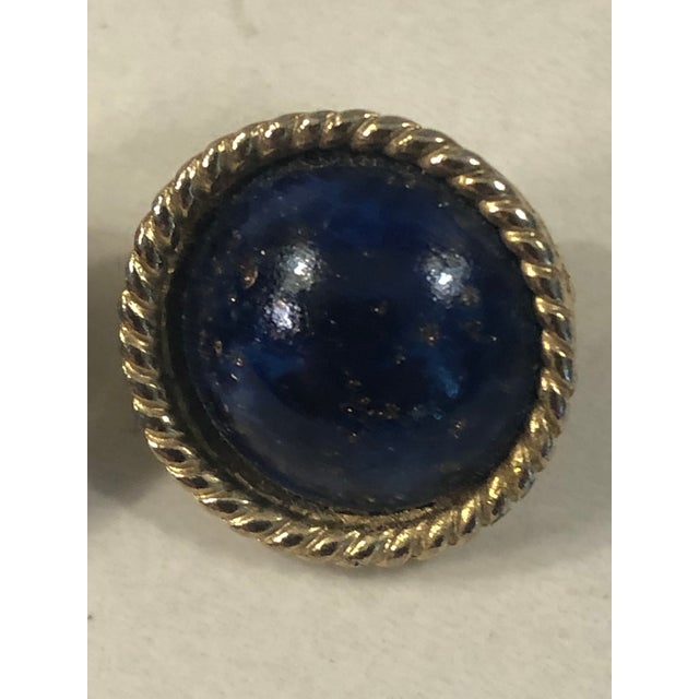 1970s Donald Stannard Lapis Lazulli Clip on Earrings, Pair For Sale - Image 4 of 9