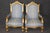 Dimensions: 44.75 inches high x 29.25 inches wide x 29.25 inches deep. Seat Height 17 An exceptional pair of vintage Louis...