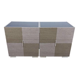 Pair of Italian Signature Two Drawer Nightstands For Sale