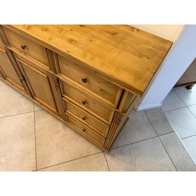 Brown Antique Apothecary Shop Cabinet in Softwood For Sale - Image 8 of 9