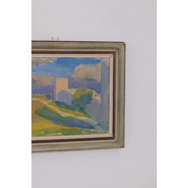 Original swedish oil on canvas – “summer landscape” by a. Nyblom, dated 1939 – signed & framed 45 × 37 cm (17.7" × 14.6")...
