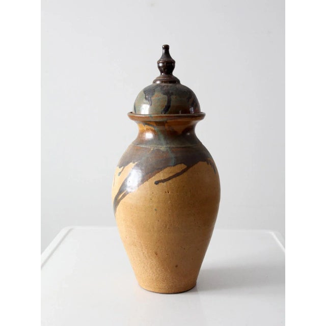 Late 20th Century Vintage Studio Pottery Vase For Sale - Image 5 of 13