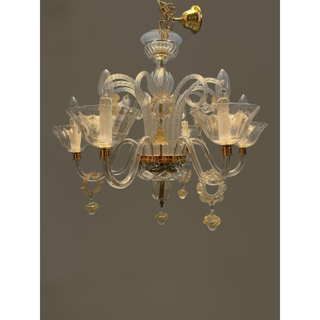 Venetian Murano Glass Chandeliers, 1970s, Set of 2 For Sale - Image 6 of 11
