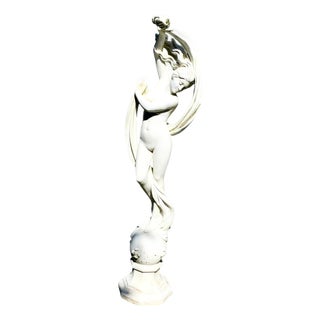 Vintage Art Nouveau Weathered Statue of Dancer, 1960 For Sale