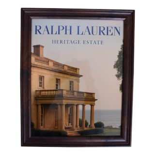 Ralph Lauren Heritage Estate Framed Advert Sign For Sale