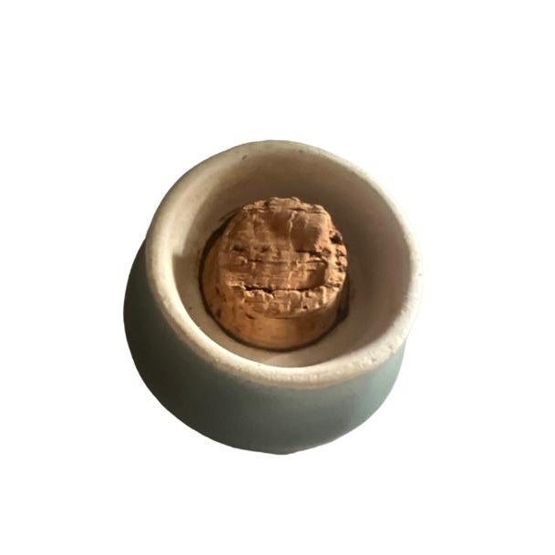 Vintage Sabra Jade Green Decanter Stoneware Circa ‘80’s For Sale - Image 4 of 4