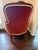 French Provincial Late 20th Century Henredon French Provincial Rust Velvet Armchair With Contrasting Welt & Down Cushion For Sale - Image 3 of 12